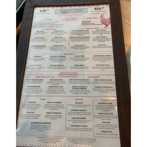 Menu Book from Ambar
